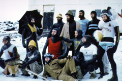 Base H  winter 1976 - competitors gather for the thin ice race -supplied by G Picken